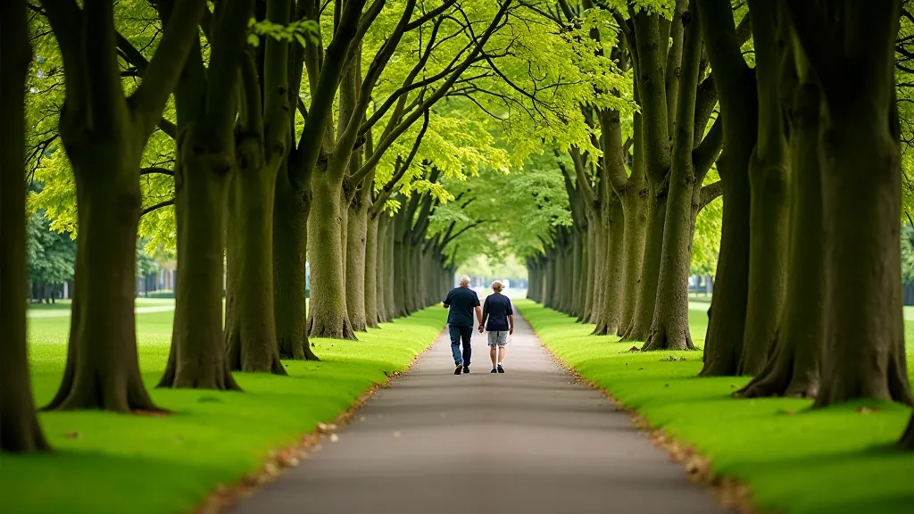 Phoenix Park Dublin with accessible walking paths through tree-lined avenues